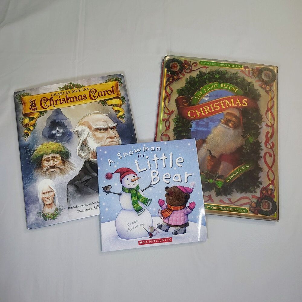 📚 Lot of 3 Children’s Picture Books Mixed Titles Christmas Themed